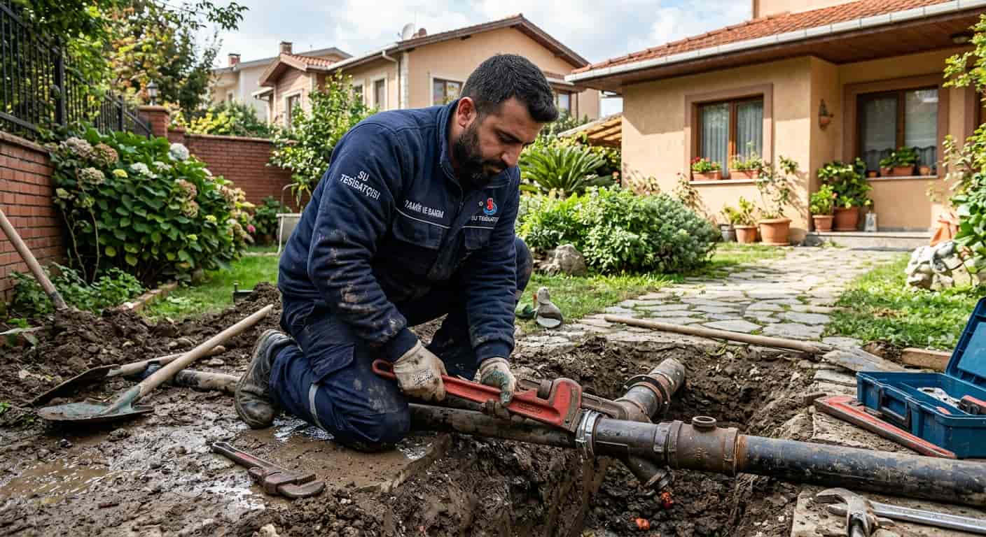 Ekonomik Su Tesisatı - dis mekan su hatti tamiri